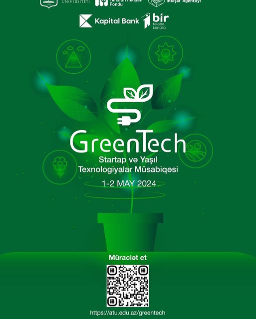 "GreenTech" Startap və Yaşıl Texnologiyalar" müsabiqəsinə start verilir