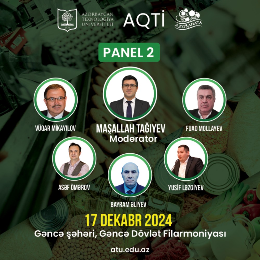 “ll Qida sənayesi və Qida təhlükəsizliyi forumu”nun spikerləri