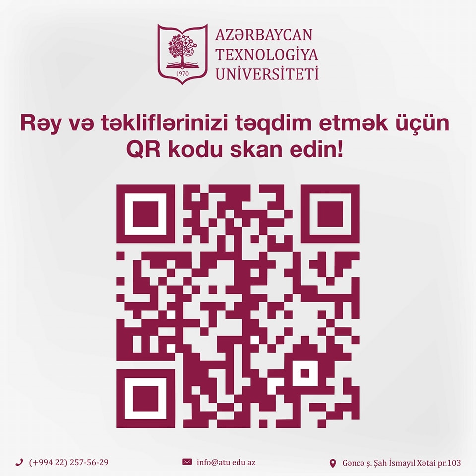 Azərbaycan Texnologiya Universiteti tələbələrinin nəzərinə!