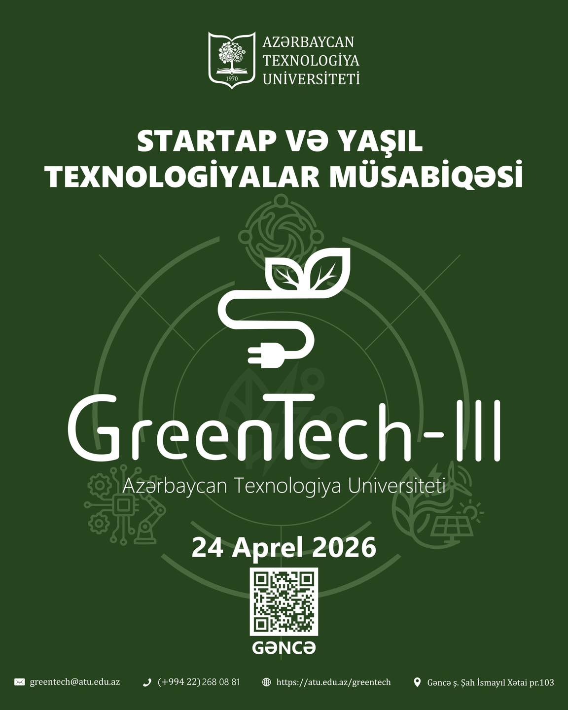 🤝🌱“GreenTech III” Startap və Yaşıl Texnologiyalar müsabiqəsinə yeni tərəfdaşlar qoşuldu