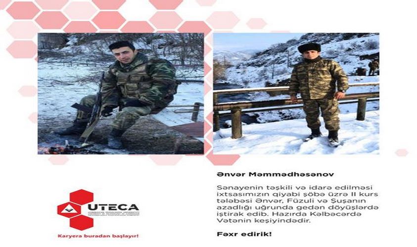 Tələbəmiz - Vətən müharibəsi iştirakçısı