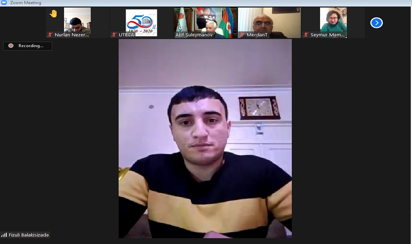 Rektor cəbhə bölgəsi iştirakçılarını qəbul edib