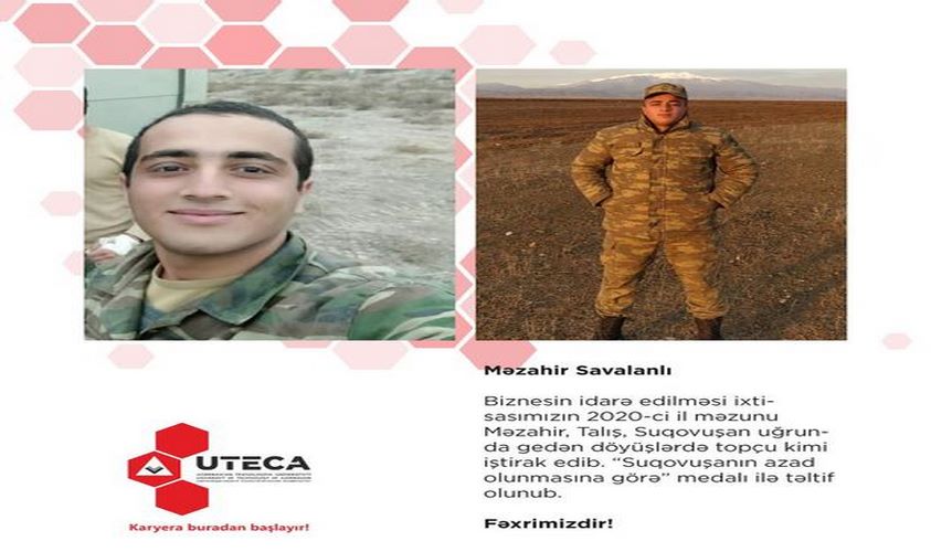 Vətənpərvər UTECA məzunu medala layiq görülüb