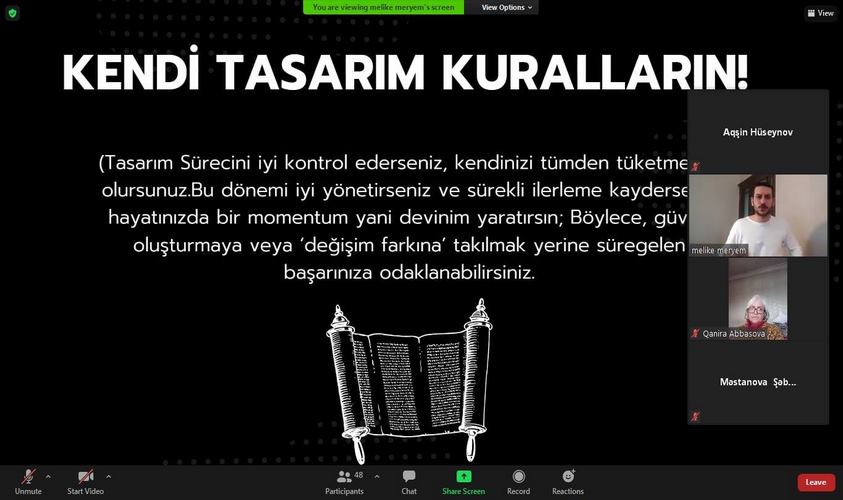 Türk memar UTECA tələbələrilə təcrübələrini bölüşüb