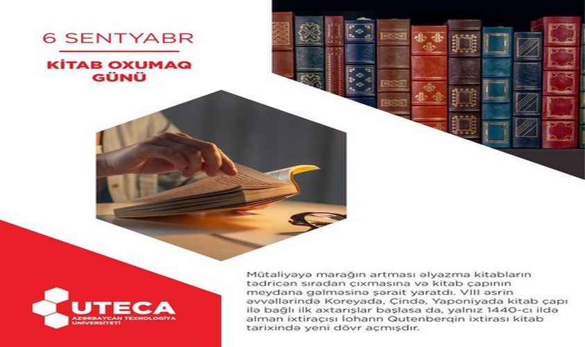 6 sentyabr Dünya Kitab Oxuma Günüdür