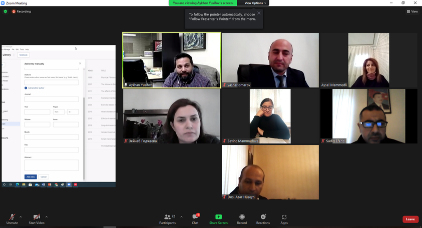 ABŞ-ın Vayominq Universitetinin tədqiqatçısı UTECA-da seminar keçib