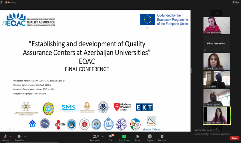 EQAC Erasmus+ layihəsinin yekun konfransı keçirilib